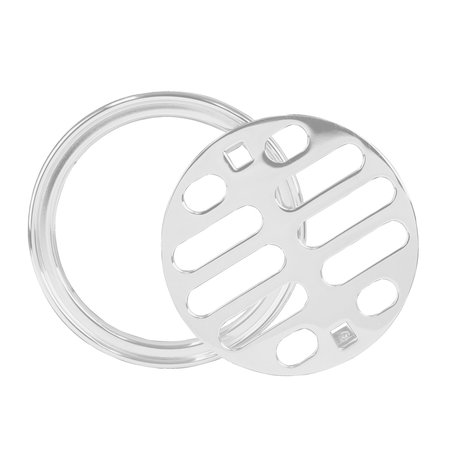 WESTBRASS Brass Snap-In Shower Strainer Grid and Crown in Powdercoated White D317-50